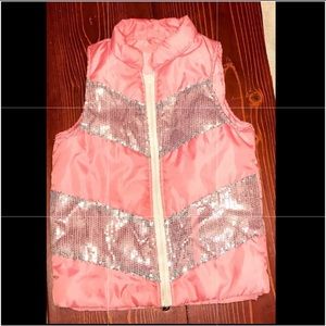 Sequin Puffer Vest (some missing sequins)